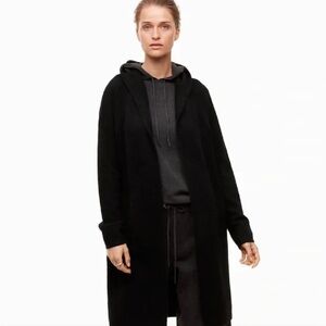 Babaton Black Hooded Long Cardigan
